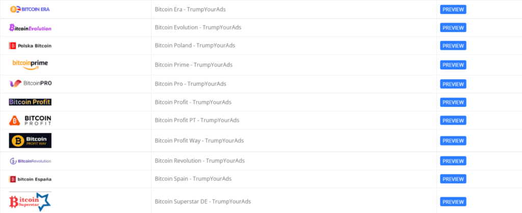 examples of offers of the crypto niche