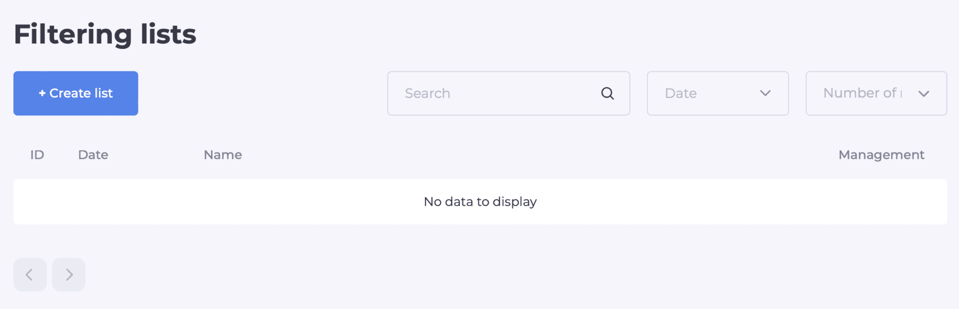 Cloaking.House filtering lists section