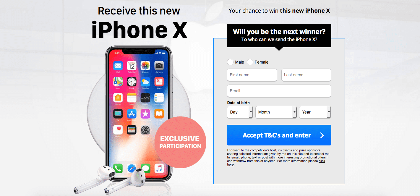 an example of sweepstakes campaign