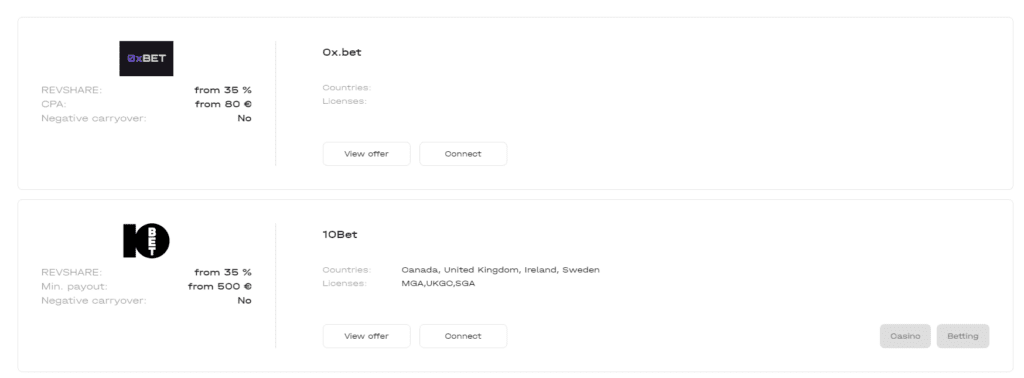 RevenueLab Affiliate Network 1200+ Gambling Offers 2024