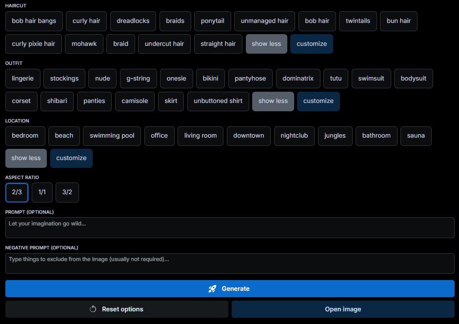 options in the ainudez generation process pt.2 