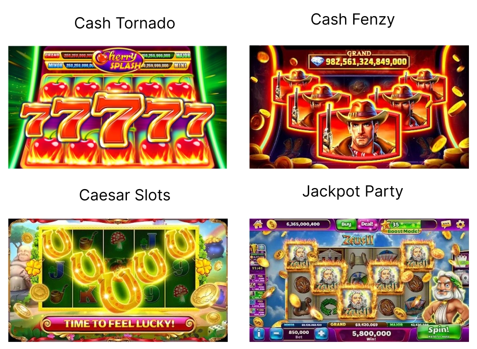 App screenshots examples