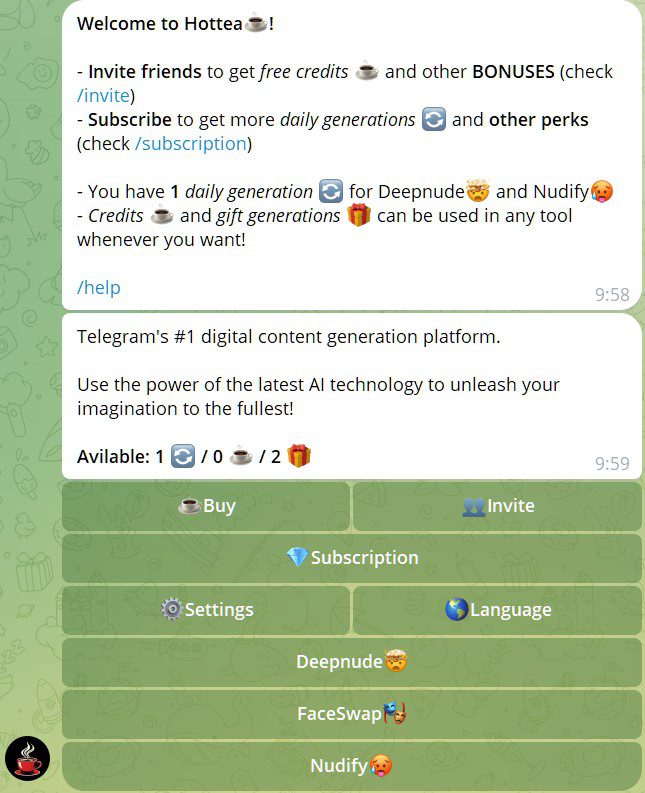 hottea telegram undressing bot