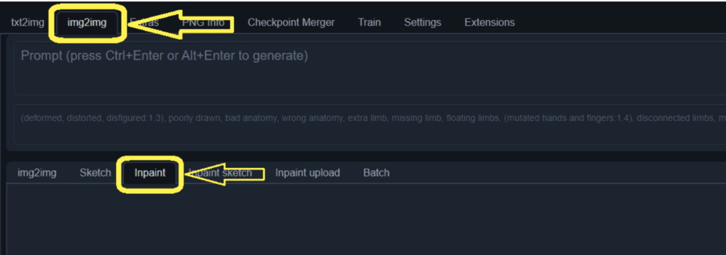 stable diffusion interface screenshot