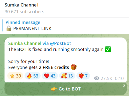 sumka ai greeting message