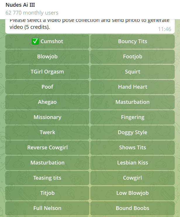 undressing modes in Nudes Ai pt.1