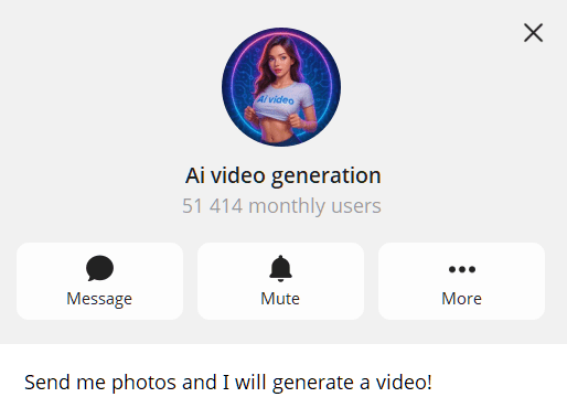 top-up vid bot greeting message in telegram