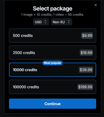 paid plans of the AINUDEZ service