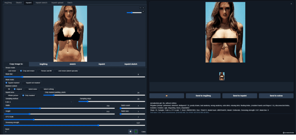 stable diffusion nudeai picture generation process