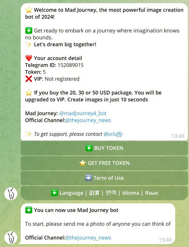 mad journey telegram undresser initial greeting