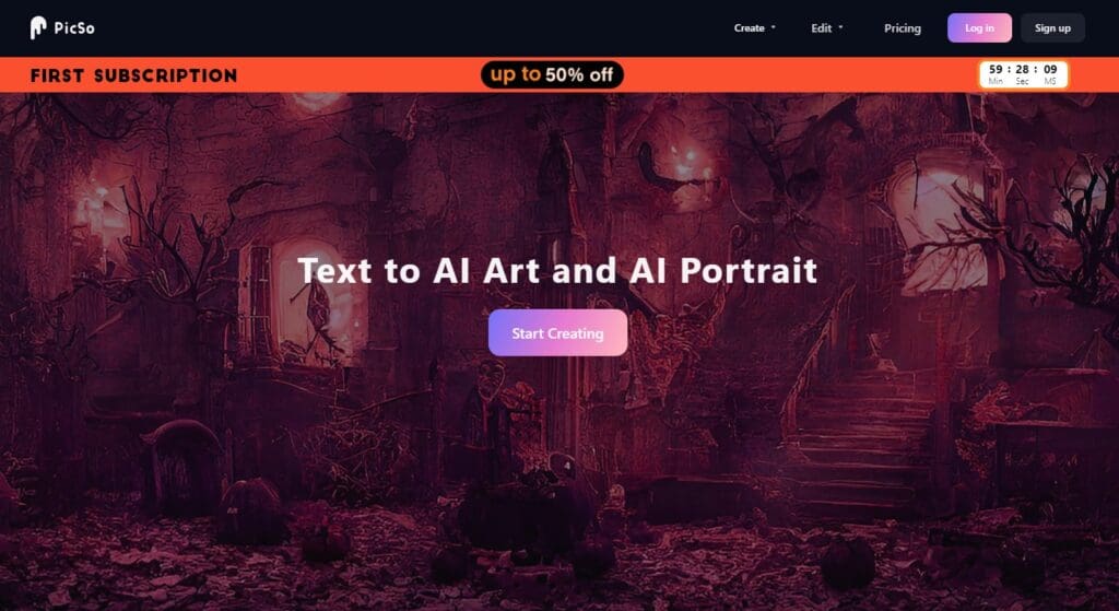picso ai website homepage