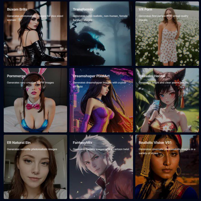 sexyai models choice