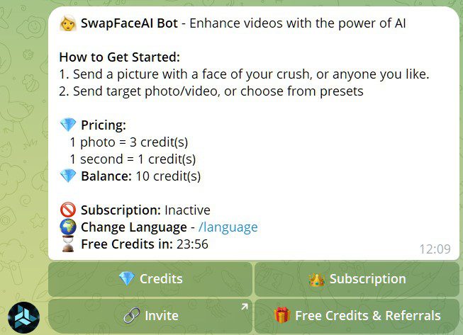 swapfaceai bot in telegram