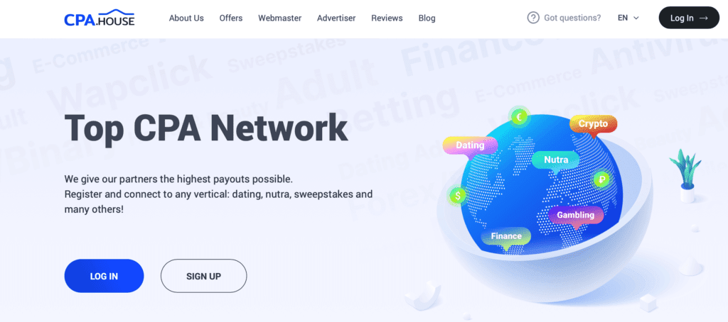 AffDays CPA.HOUSE homepage