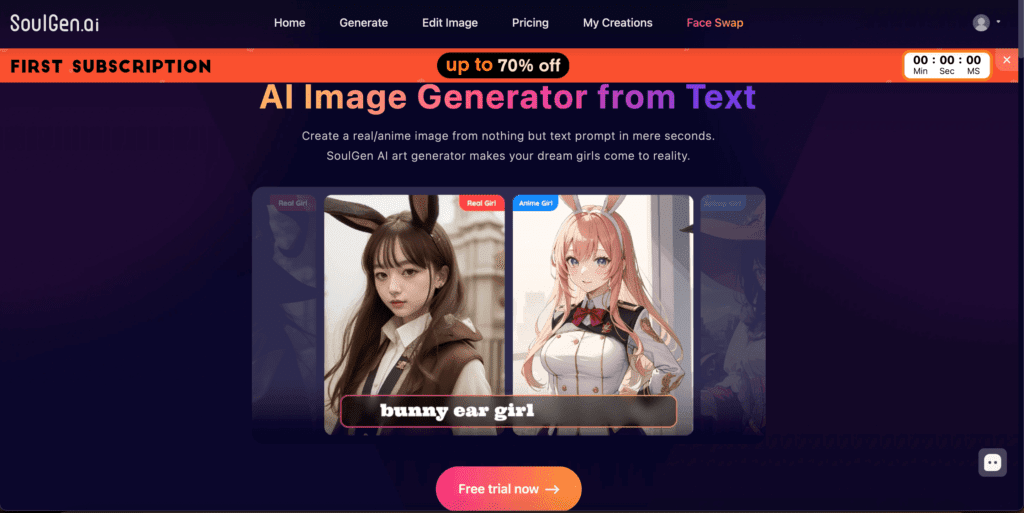 SoulGen NSFW ai art generator website