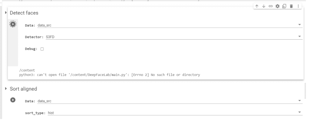 "Detect Faces" code