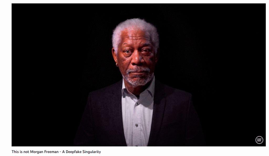 Deepfake example with Morgan Freeman
