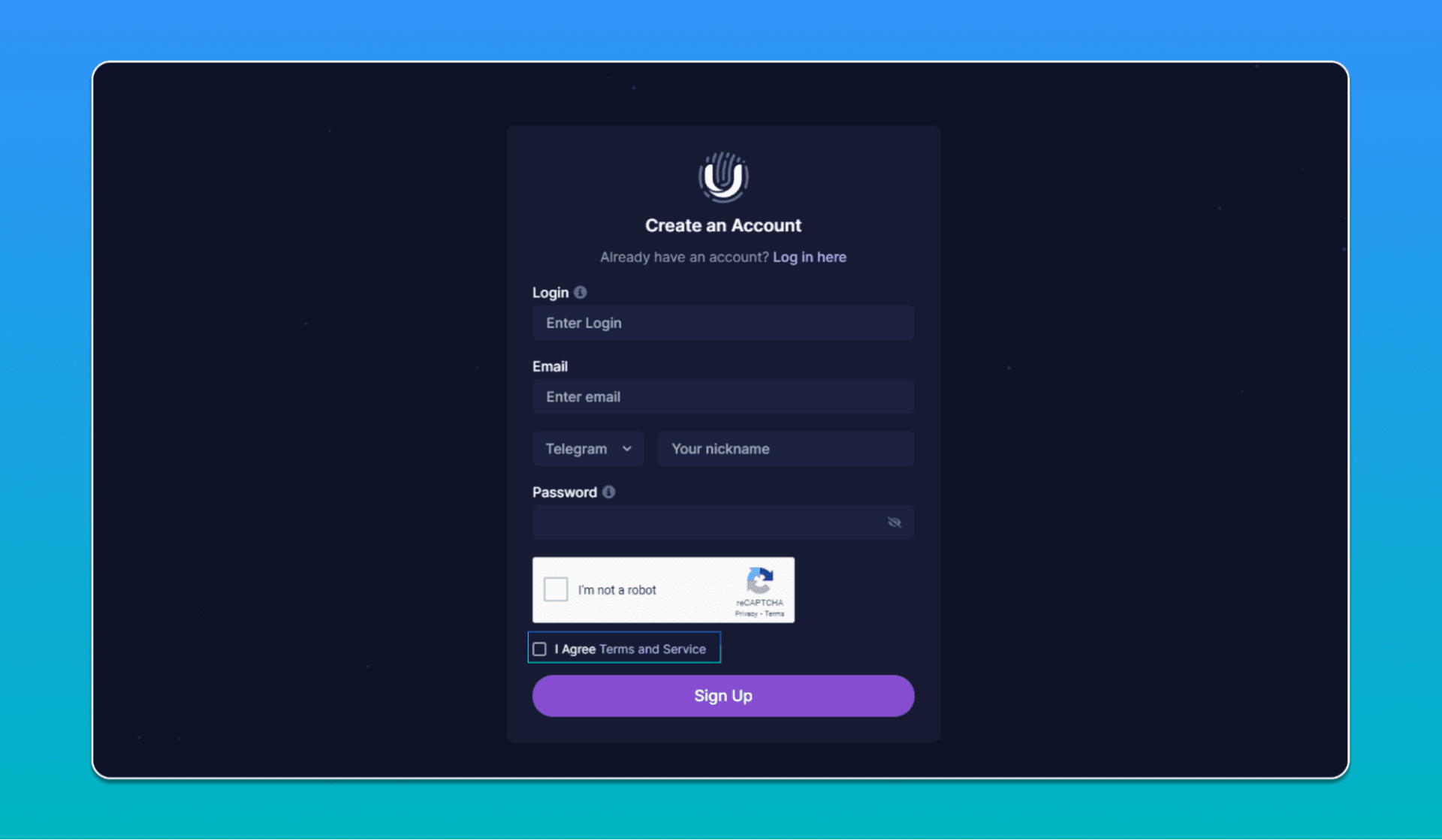 Undetectable registration
