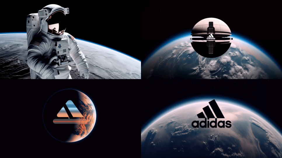adidas space ad generated by midjourney