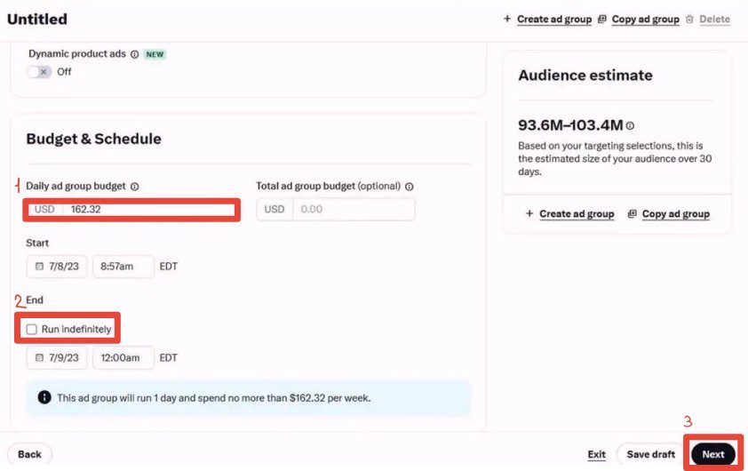 budget and schedule section