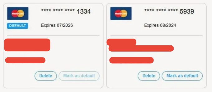 Link of the credit card