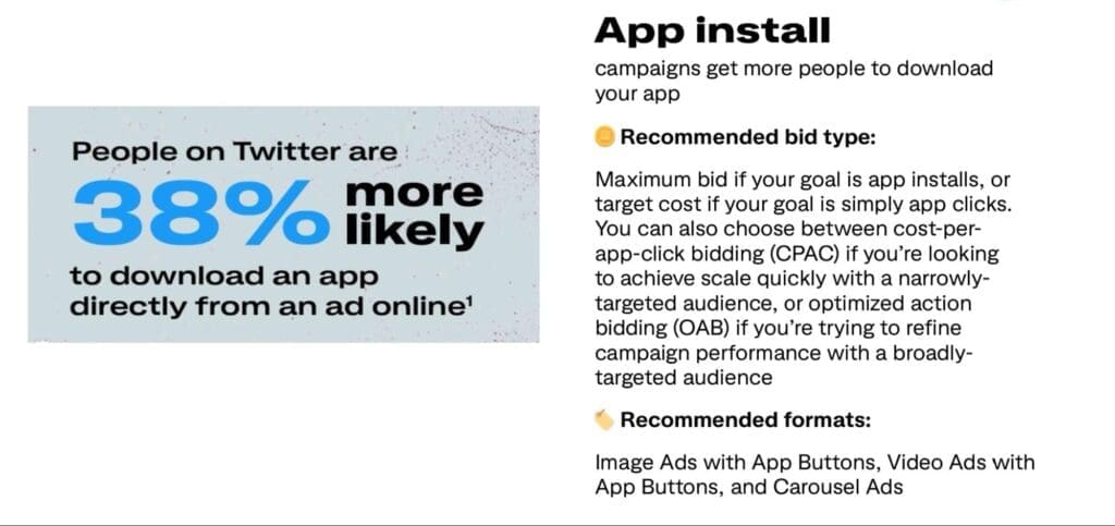 Probability of app install campaigns success in Twitter