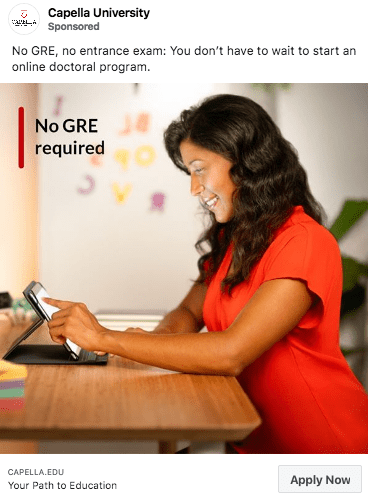 Capella University ad
