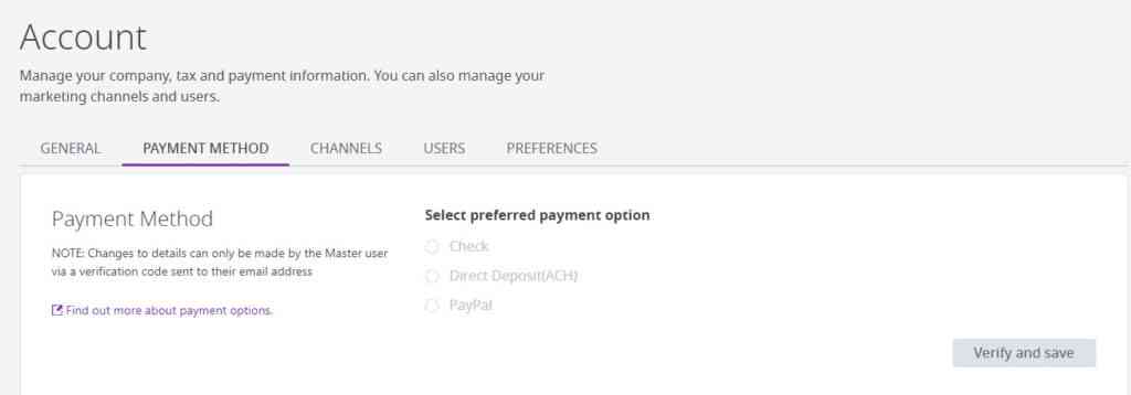 account details in the lego affiliate program