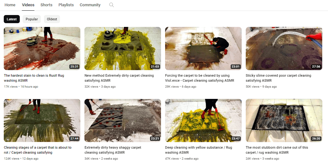 "Change Cleaning Services" YouTube channel screenshot