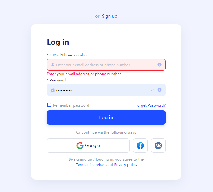 AdsPower log in window