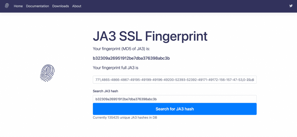 ja3er homepage screenshot