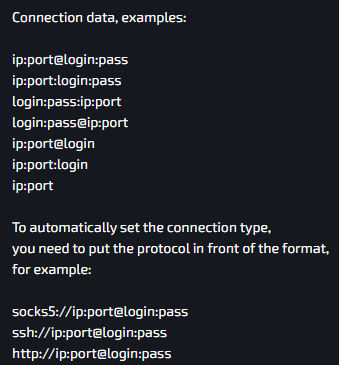 proxies input