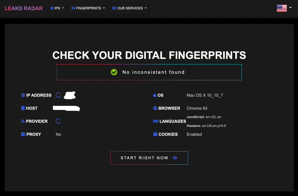 Leaks Radar homepage screenshot