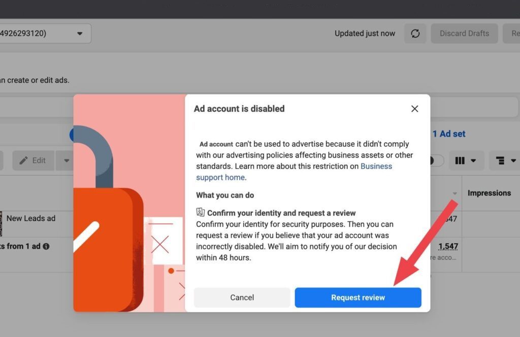 Disabled ad account