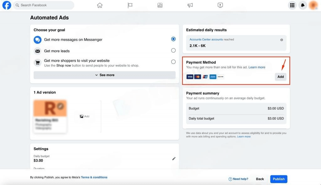 automated ads payment method