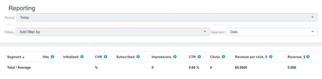 reports page