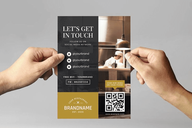 example of a flyer with a QR code