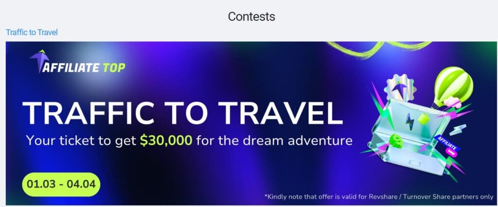 affiliate top's contest banner