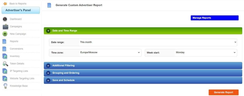 reports section