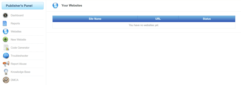 websites section
