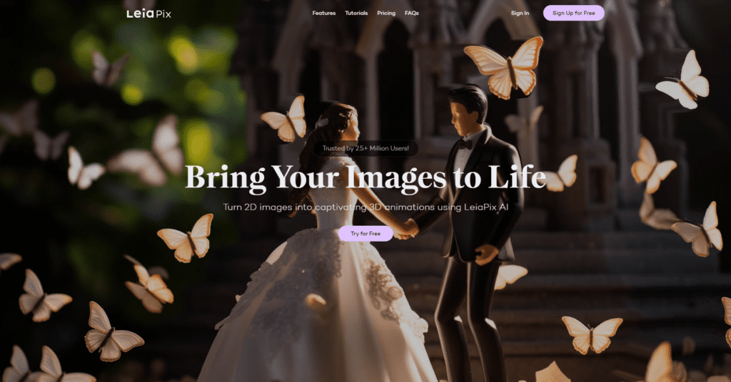 Leiapix homepage