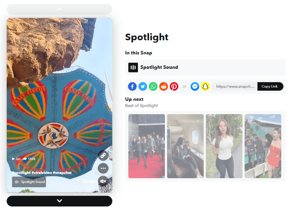 snapchat spotlight screenshot