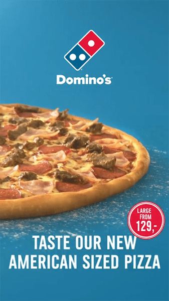 example of a domino's pizza campaign on snapchat