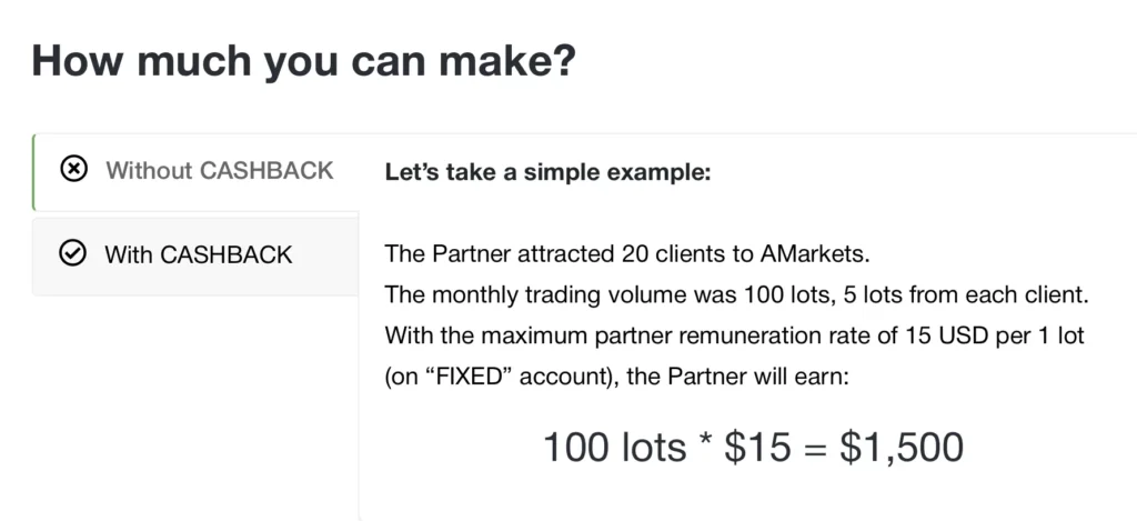 Review of AMarkets Affiliate Program of a Financial Broker 2024