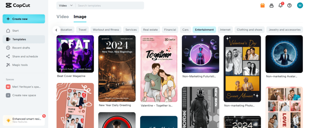 the "Image" tab