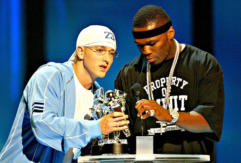 Eminem and 50 Cent at the MTV Video Music Awards 
