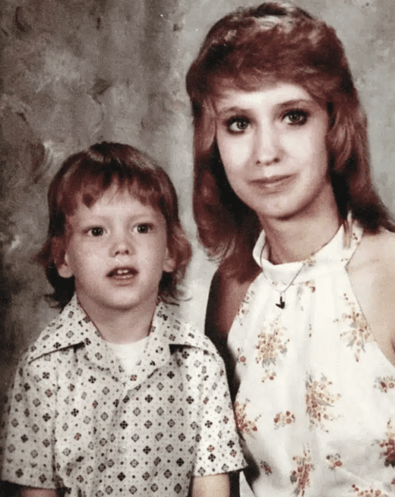 Young Eminem with his mom