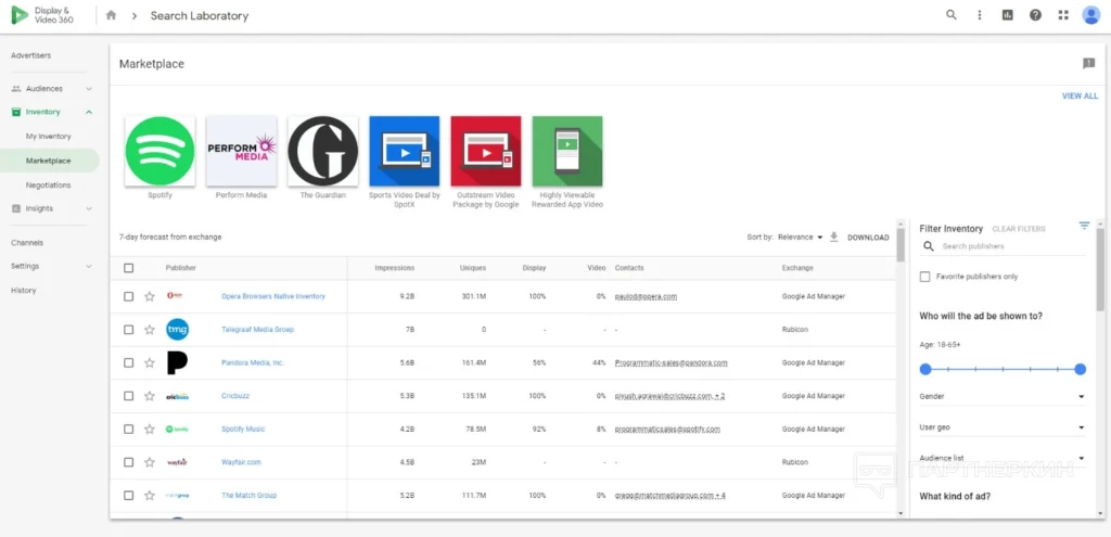 The partner account dashboard