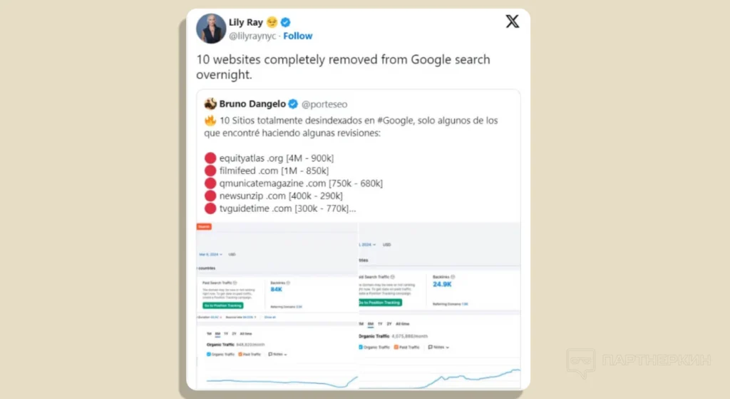 a tweet from X by Lily Ray