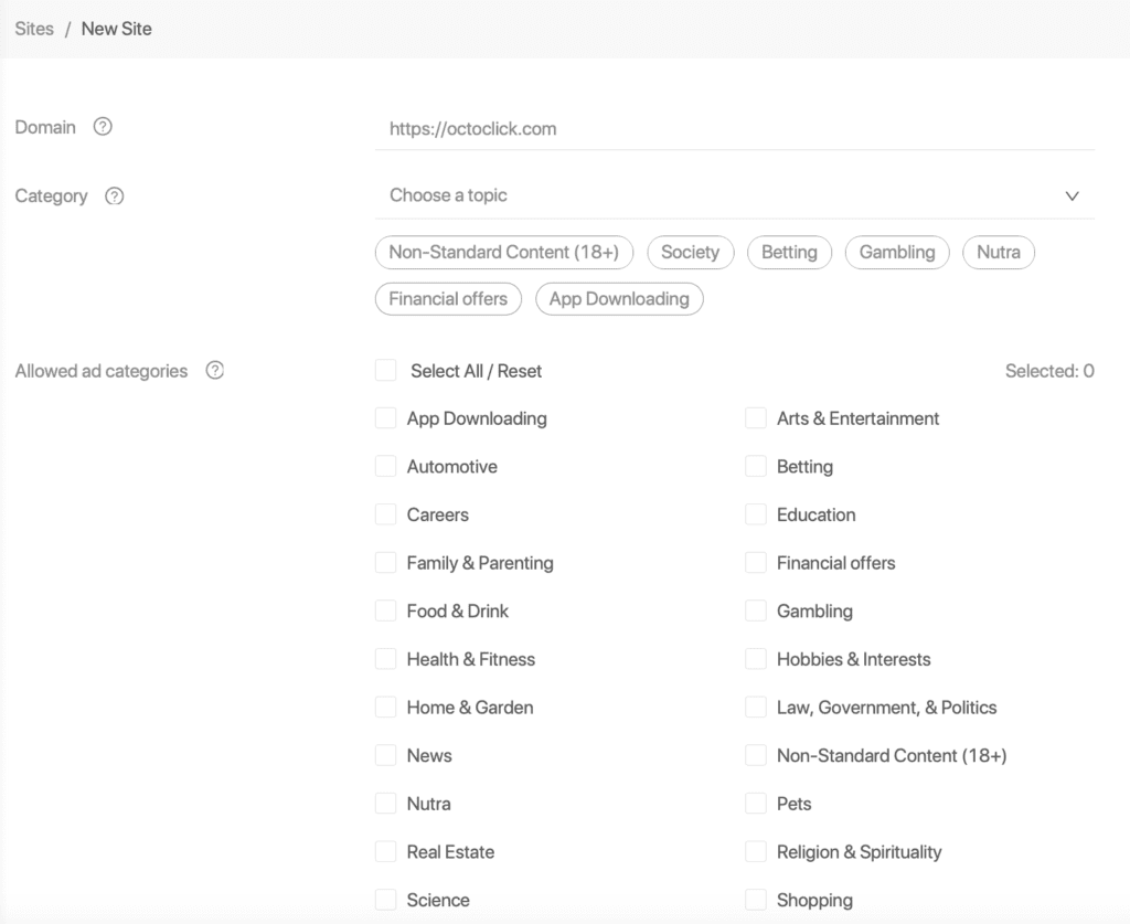 adding a new website
